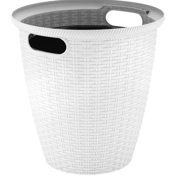 Кашпо напольное Rattan D266мм/10л с внутренним горшком 6л белоснеж.жасмин (то)