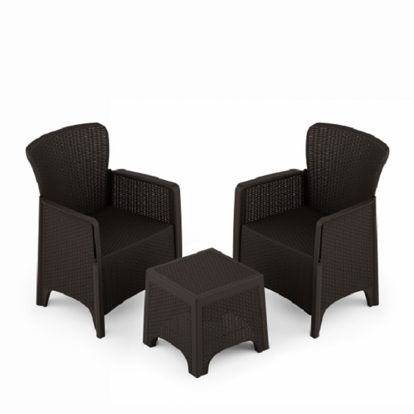 Набор "Ротанг Лайт" (2 кресла, стол)(мокко)(то)