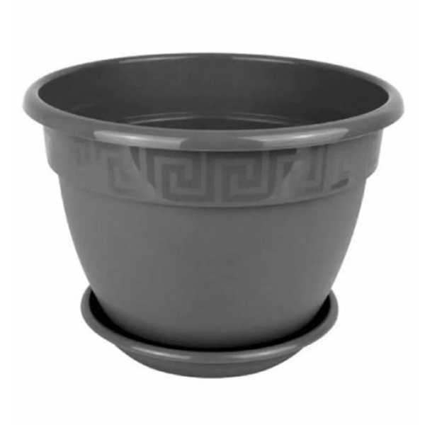 Горшок "Антик", D36 с поддоном 16,6л антрацит