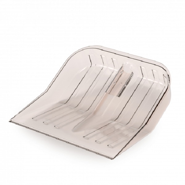 Лопата для снега из поликарб."Эконом"(430х420мм)(без черен.)(микс)(то)