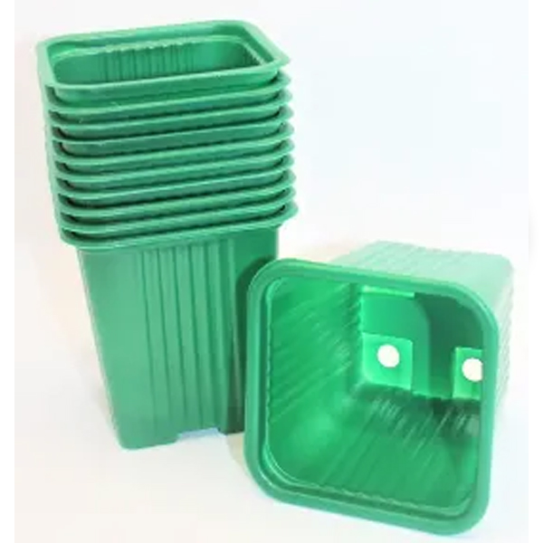 Горшок для рассады пластиковый квадратный V500, 90*90*95 мм, цветной, 5 шт