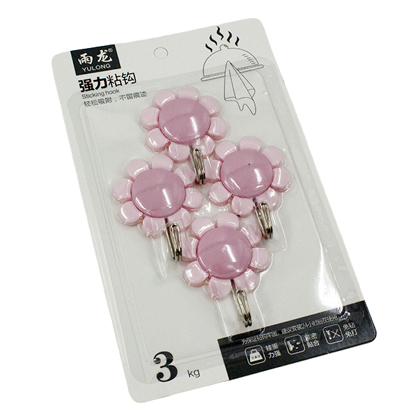 Крючки фигурные 4шт (пластик, металл)