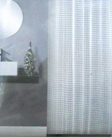 Штора для в/комнаты "SHOWER CURTAIN",180х180см, 3D (объемная), ПВХ, белый, Тайвань