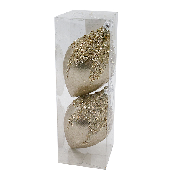 Шарики елочные 13см набор 2шт 