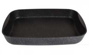 Противень 335х220х55мм, АП (темный мрамор)
