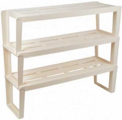 Этажерка для обуви Slip 3-х секц. (слоновая кость)(то)