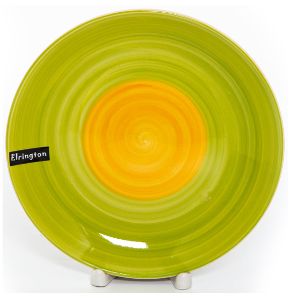 Тарелка мелкая 190мм АЭРОГРАФ ЗЕЛЕНЫЙ ЛУГ