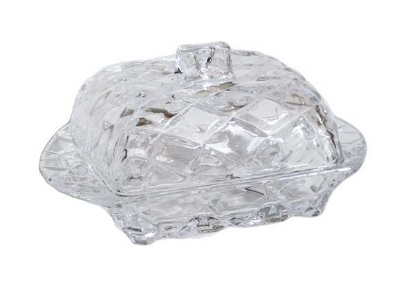 Масленка стеклянная 17*8см