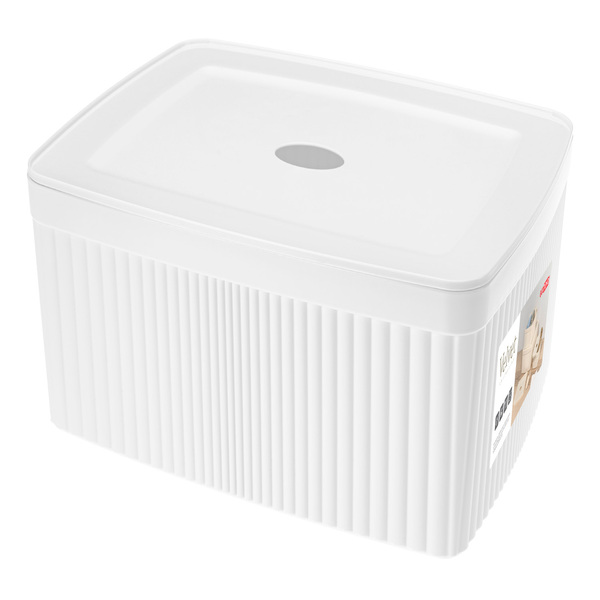 Коробка с крышкой "VELVET", 295х225х110мм, 6,55л (белый) (то)