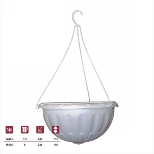 Горшок-Кашпо "Джулия" подвесной 8л.(корич)(то)