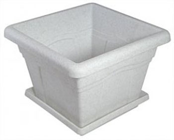 Горшок "Квадро" 0,63л с поддоном (то)