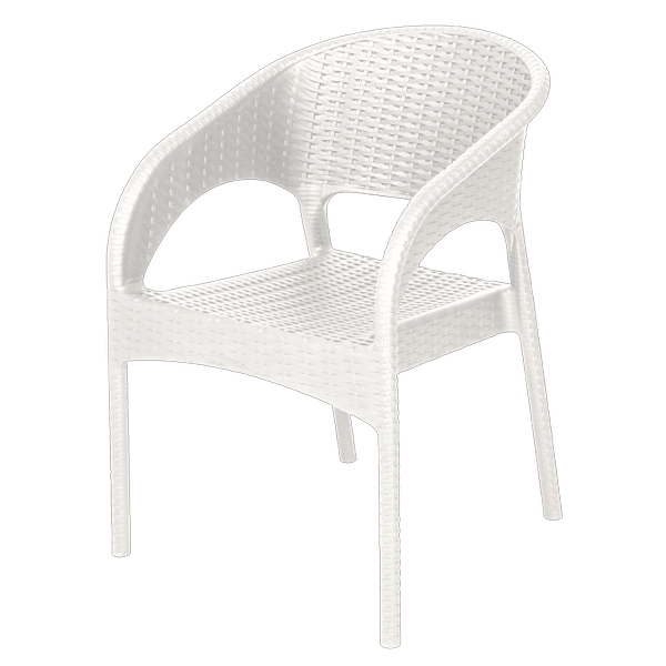 Кресло RATTAN Ola Dom 580х620х805мм (белый)