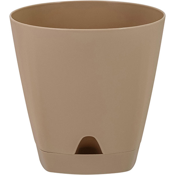 Горшок для цветов AMSTERDAM D110 с прикорневым поливом 0,65л молочный шоколад