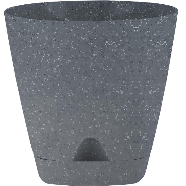 Горшок для цветов AMSTERDAM D110 с прикорневым поливом 0,65л темный камень
