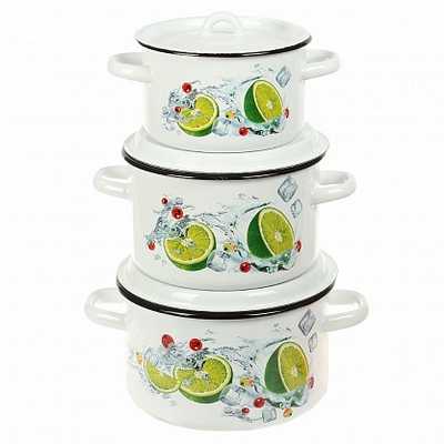 Набор №33  кастрюль цилиндр. МОХИТО 1,5/3/4,5л