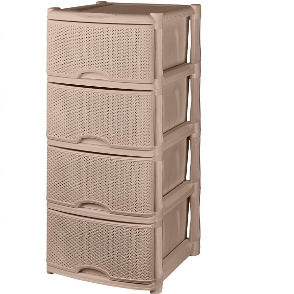 Комод универсальный Rattan 4-х секц. морской песок (то)