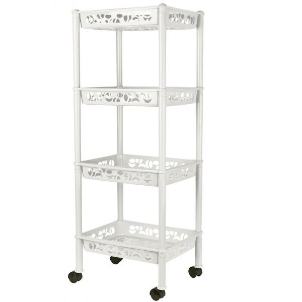 Этажерка 4-х секц.прямоугольная Light малая белое облако (то)