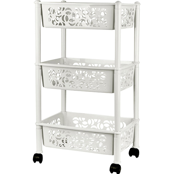 Этажерка 3-х секц.прямоугольная Light белое облако (то)