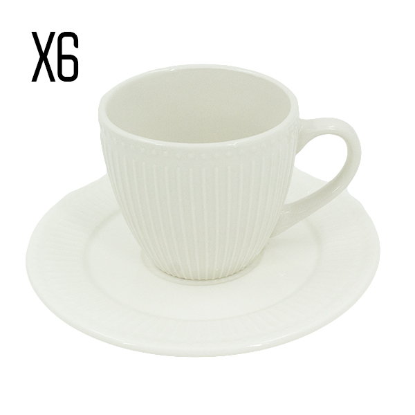 Набор кружки 240мл и блюдца (6шт) 2сорт