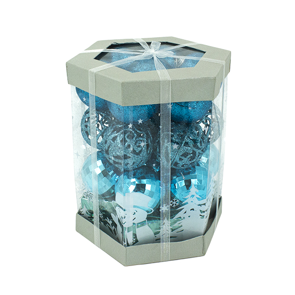 Шары елочные 6см, 28шт (уценка-мятая упаковка)