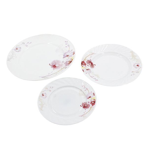 Тарелки из стеклокерамики 18шт (суповая d-20см - 6шт / обеденные d-18см и d-25см - по 6шт)