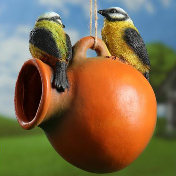 Кормушка кувшин с птичками