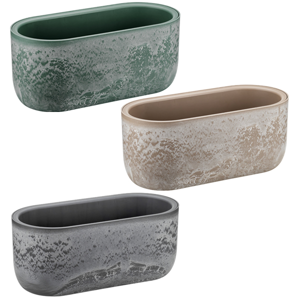 Кашпо МИКРИТ овальное 385×180мм 6л со вставкой (то)