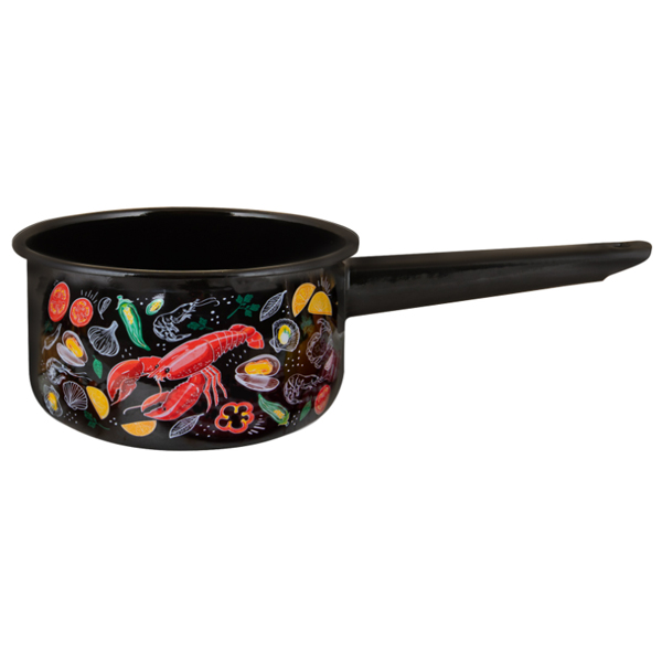 Ковш эмал 1,0л цил без/кр Лобстер ТМ Appetite