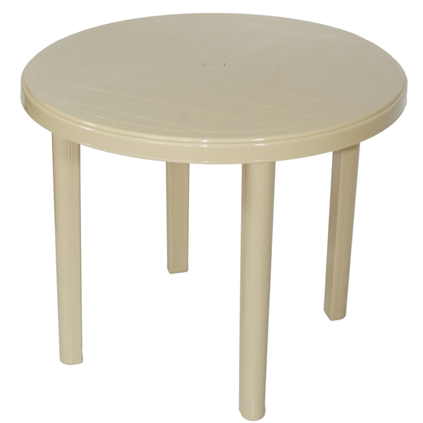 Стол круглый d 900 мм бежевый