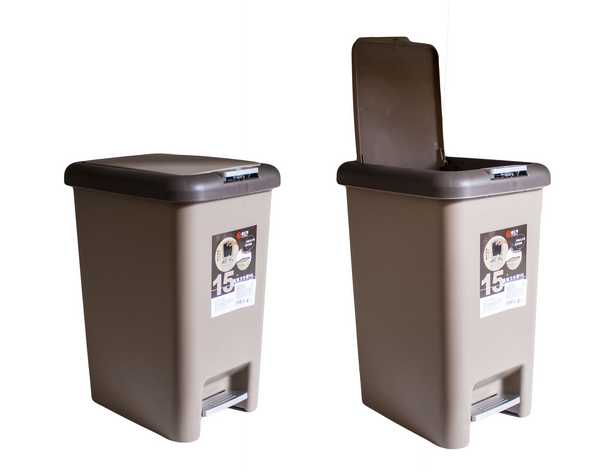 Контейнер для мусора 15л, с педалью