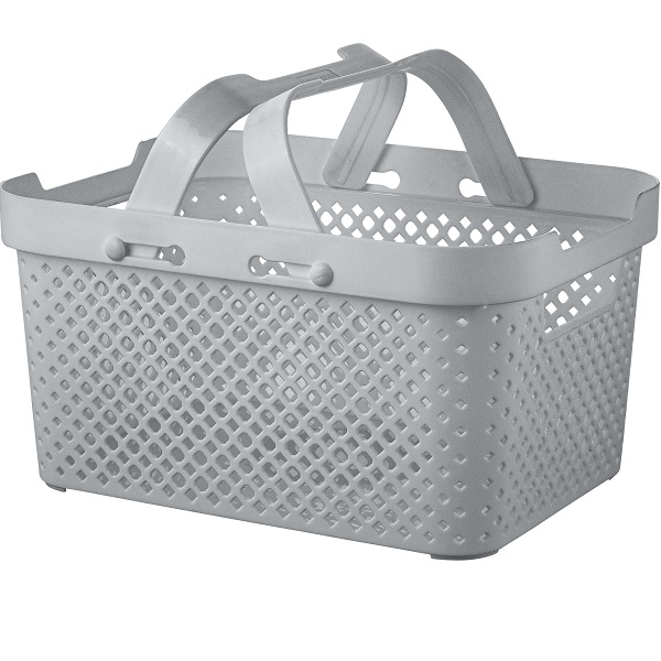 Корзинка STOCKHOLM 350х270х203мм (с руч.) 15л серый шторм (то)