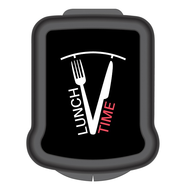 Контейнер для бутербродов с декором 170х130х42мм черный