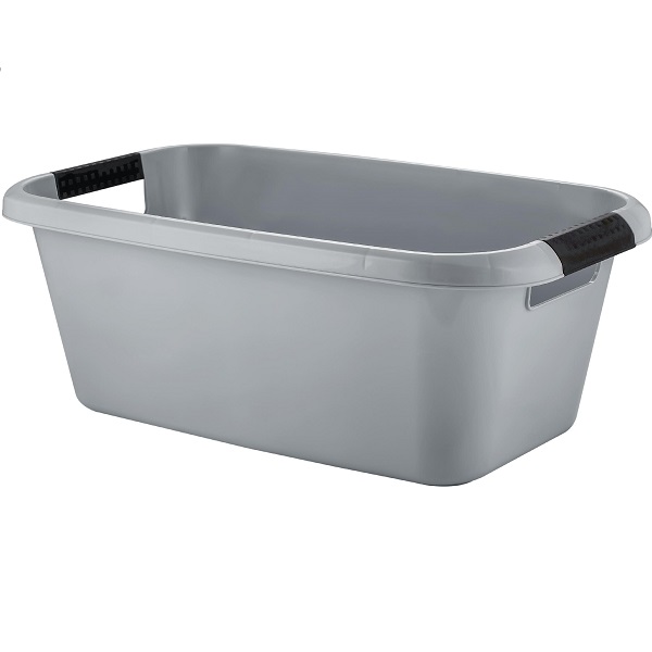 Таз LICA с ручками прямоугольный 30л серый шторм (то)