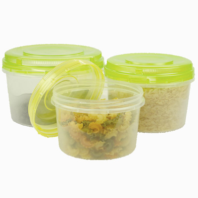 Емкость для СВЧ круглая 1л (микс)(то)