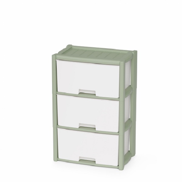 Комод "Колорит" 3 секции (зеленый) (то)
