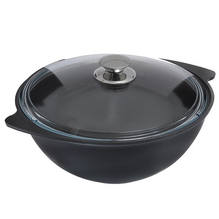 Казан для плова 4,5л со стеклянной крышкой АП