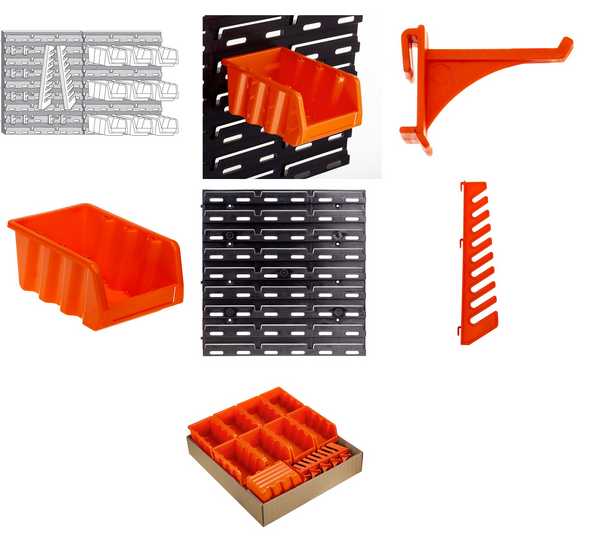 Органайзер настенный с лотками оранжевый (то)