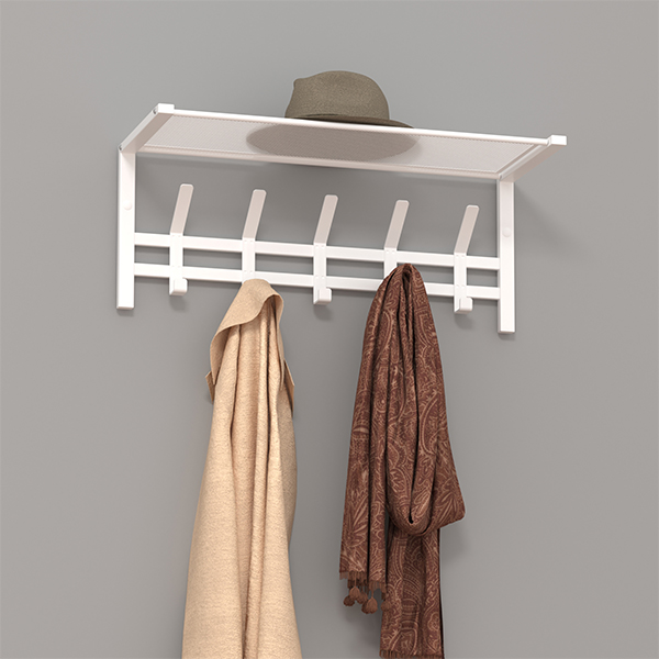 Вешалка с полкой "Торонто 21", hanger with shelf 670 х 270 х 270