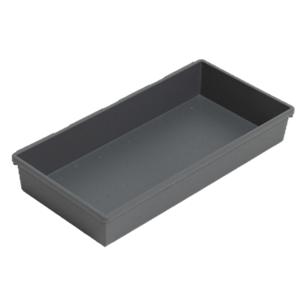 Лоток для хранения широкий 320х160х50мм (серый) (то)