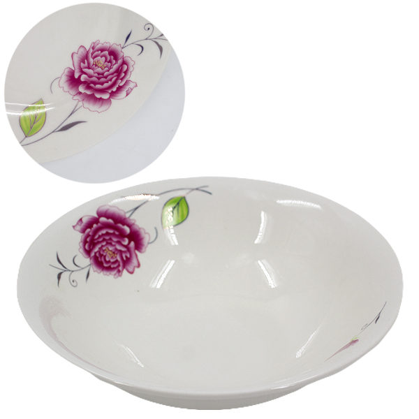 Тарелка керамическая серия РОЗА глубокая Ø-19см h-6см