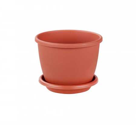 Горшок цв. "Афина" 3л с поддоном (коричневый)