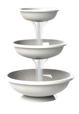 Каскад из 3 мисок ФОНТАН D-30,40,50см H-64см (белый) ~29.2 литров