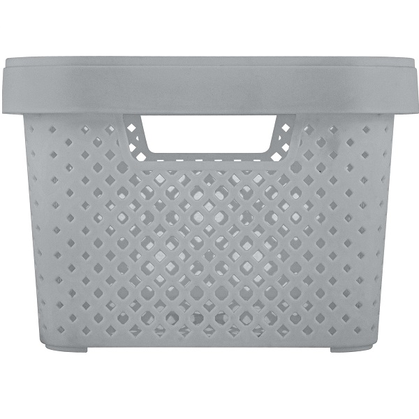 Корзинка STOCKHOLM 360х275х205мм 15л серый шторм (то)