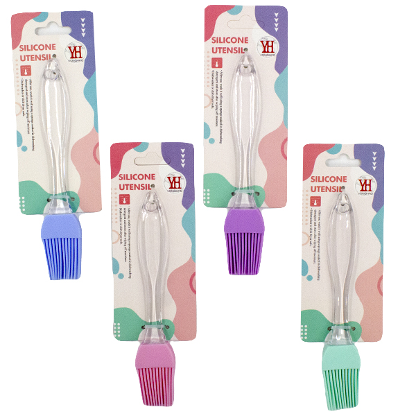 Кисточка кулинарная силиконовая 20см*4см, с пластиковой ручкой