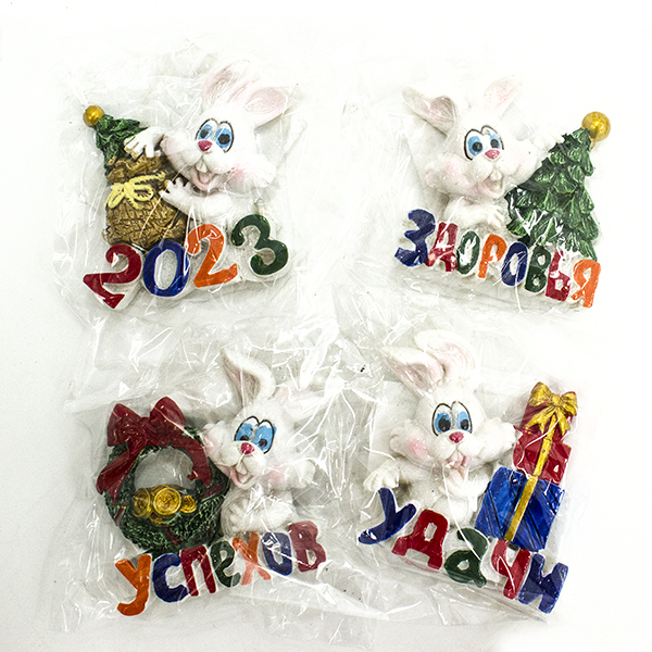 Магнит декоративный ЗАЯЦ 6*5,5см