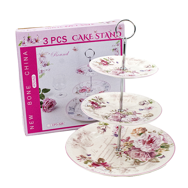 Конфетница керамическая 3-х ярусная (d-27см/d-19см/d-15см)