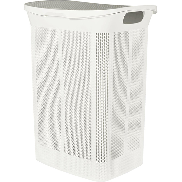Корзина для белья 35л Ajur белое облако (то)