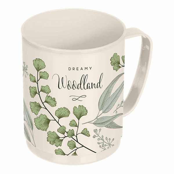 Кружка с декором "PICNIC" 0,4л (бежевый)(то)