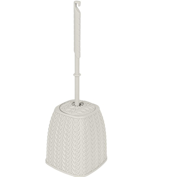 Набор для туалета Melange (подставка + ерш) молочный туман (то)