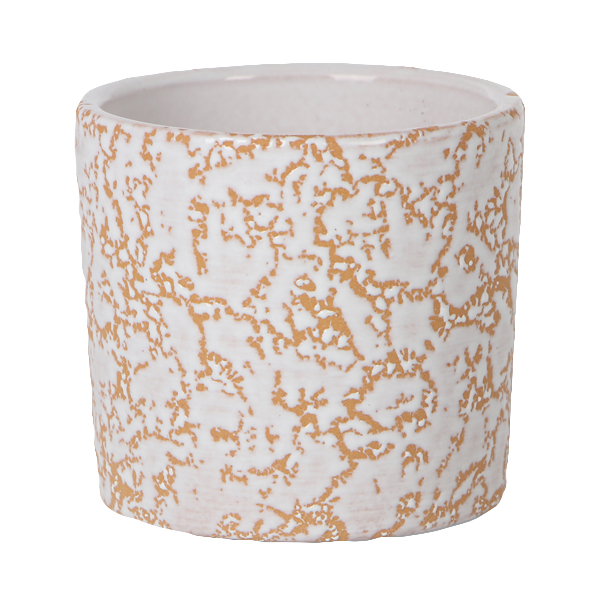 Кашпо керамическое. Маджента бежевый тубус mini ( 0,15 л.)